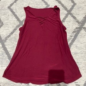 Burgundy tank top